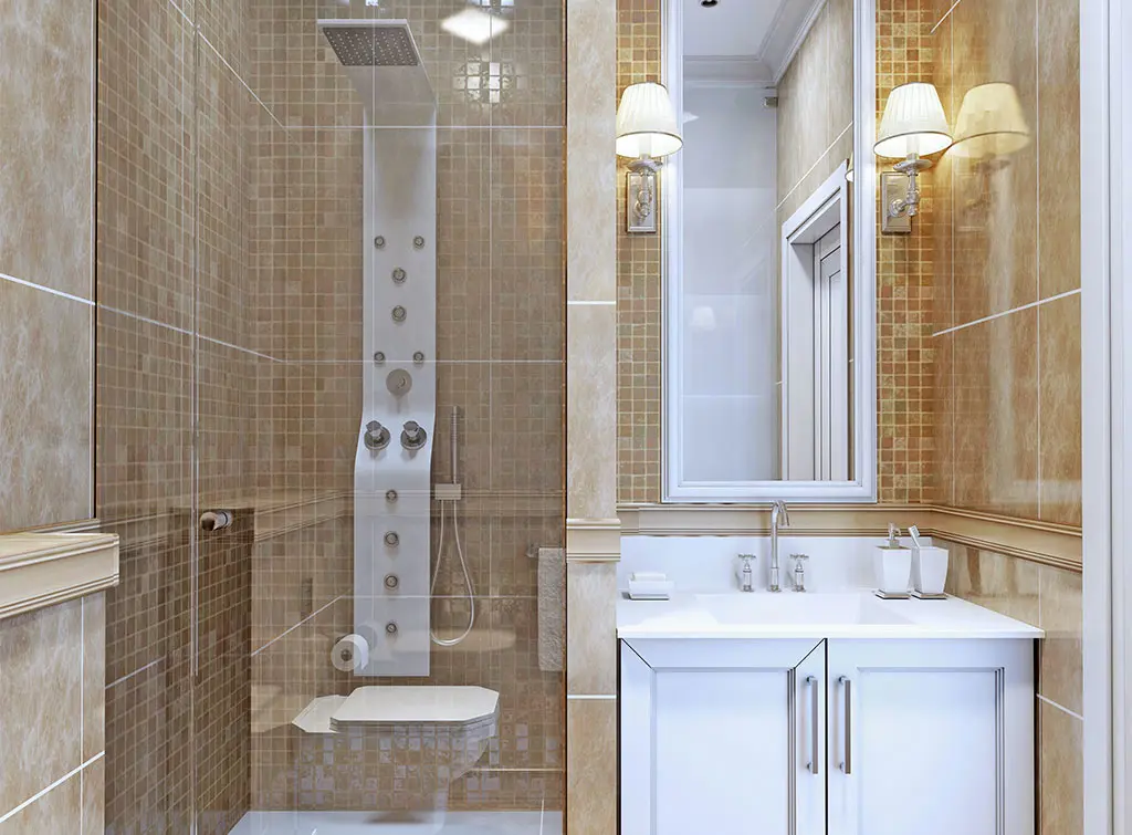 Small bathroom, space saving ideas