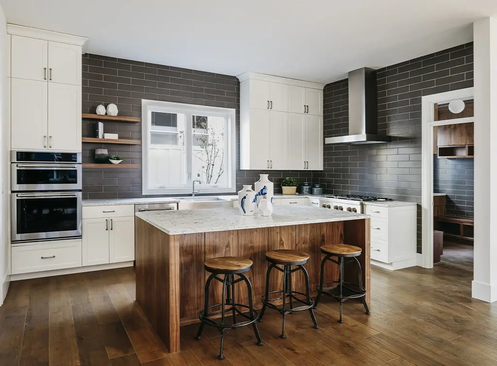 Engineered wood kitchen flooring