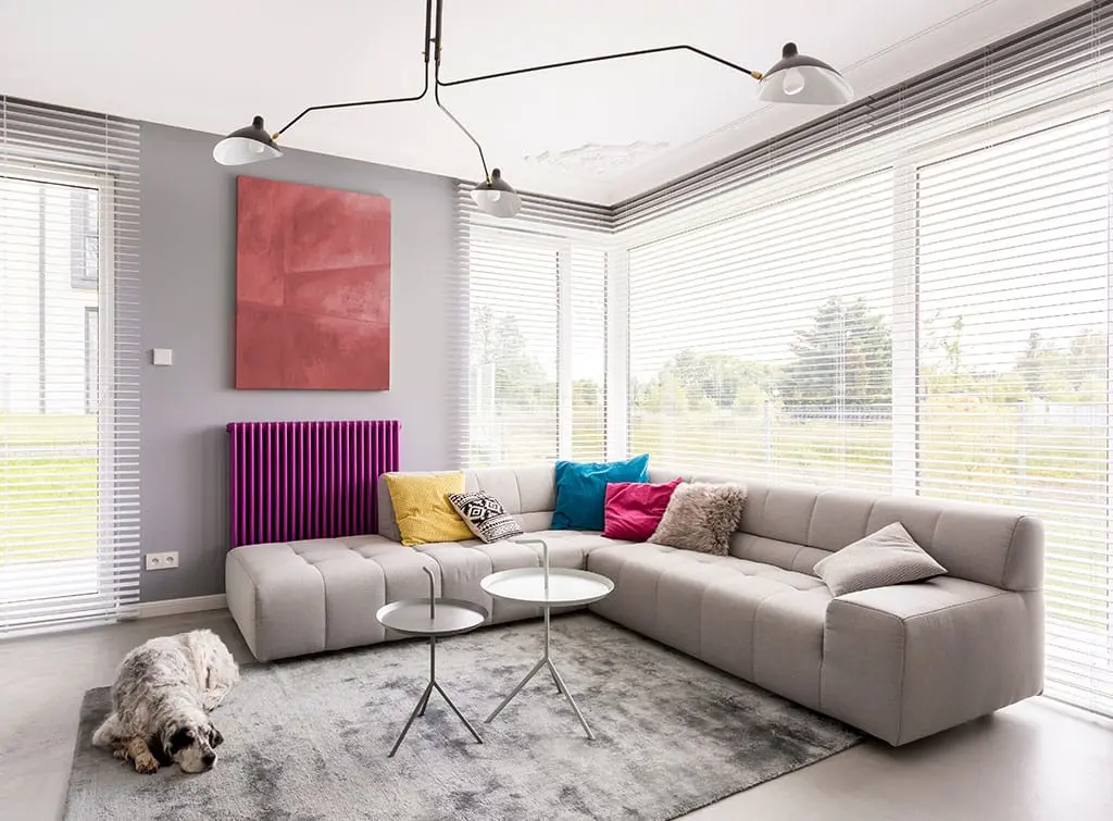 Choose simple horizontal patio door blinds