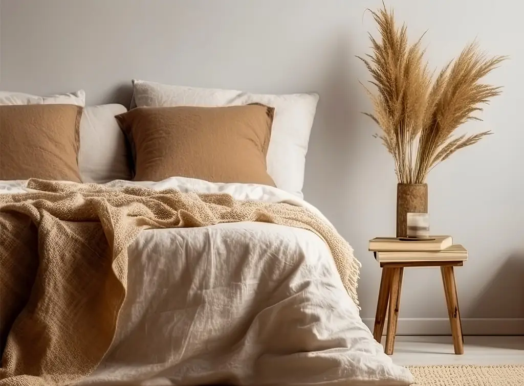 Neutral boho bedroom