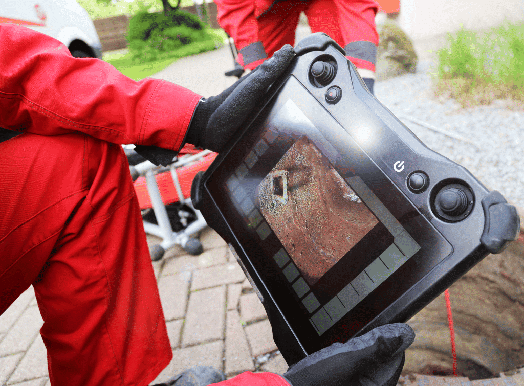 CCTV drain survey for drain root intrusion