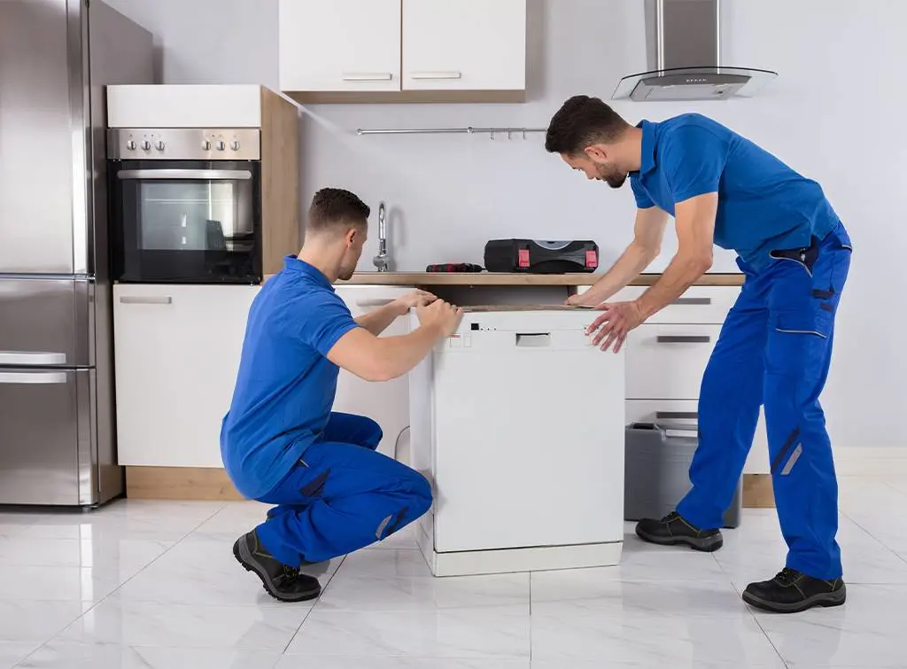 Freestanding dishwasher installation
