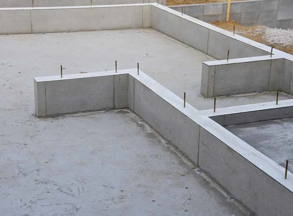 building foundations for construction work