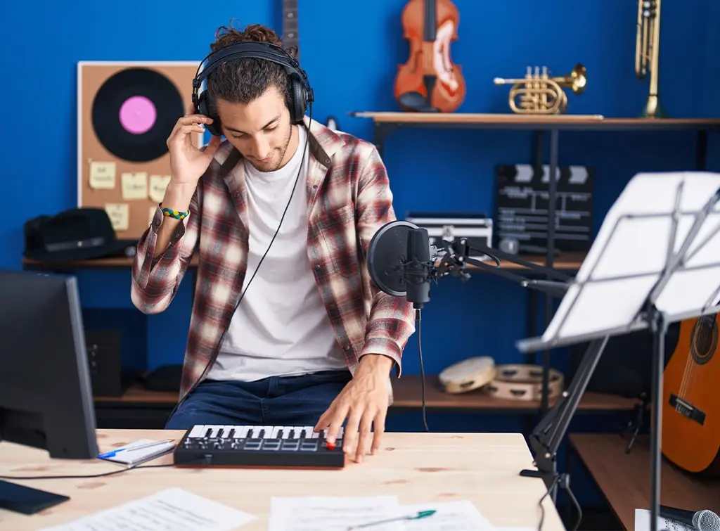 DJ at home music room