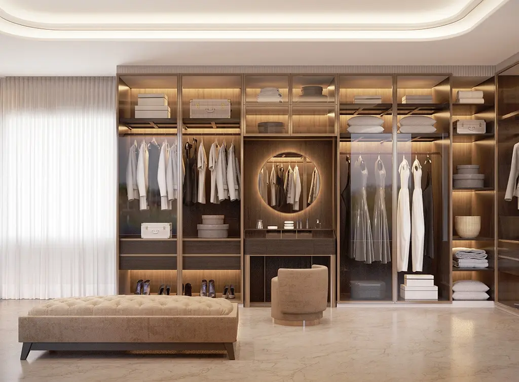 Large walk-in wardrobe idea
