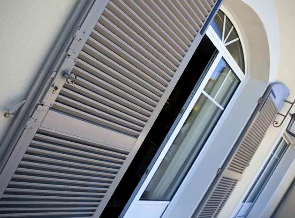 Shutters and windows on a terrace