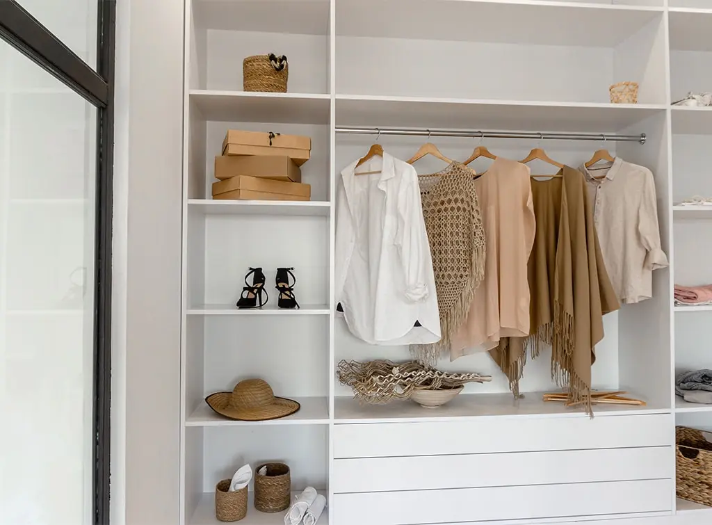 Scandinavian walk-in wardrobe