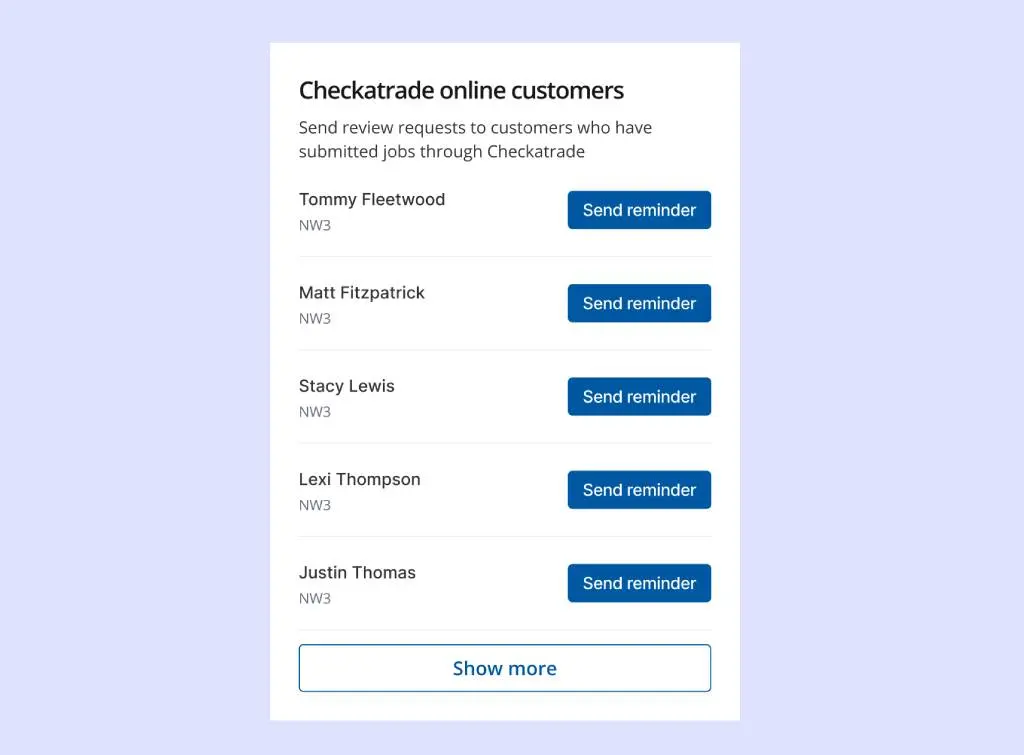 checkatrade online customers