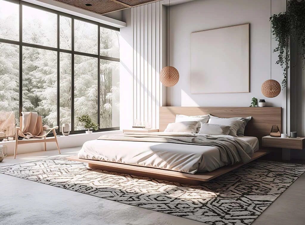 Monochrome rug concept image