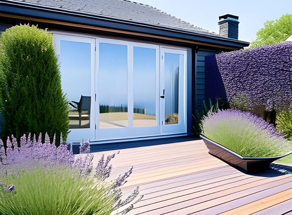 Garden decking idea concept