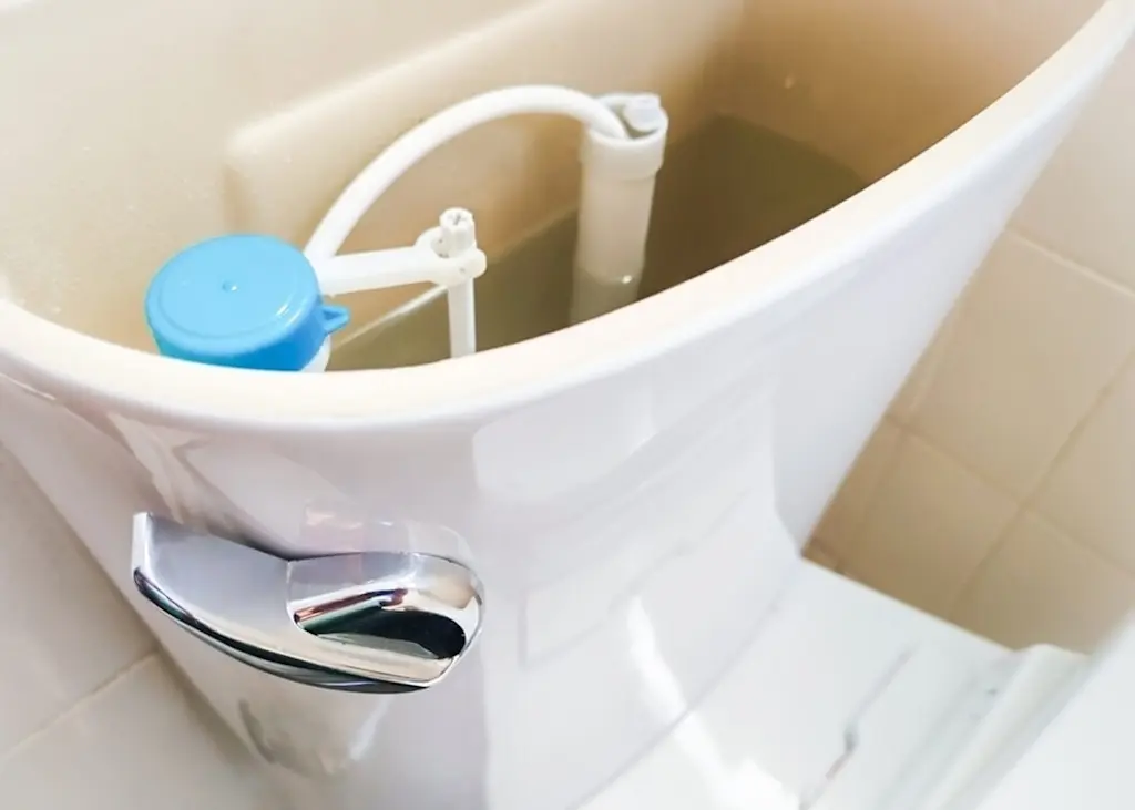 Float valve inside toilet cistern mechanism