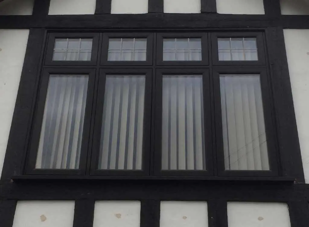 Black uPVC windows from our members [All About Windows](https://www