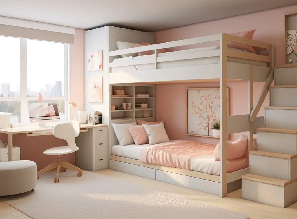 Plenty of storage in a neurodivergent bedroom design concept