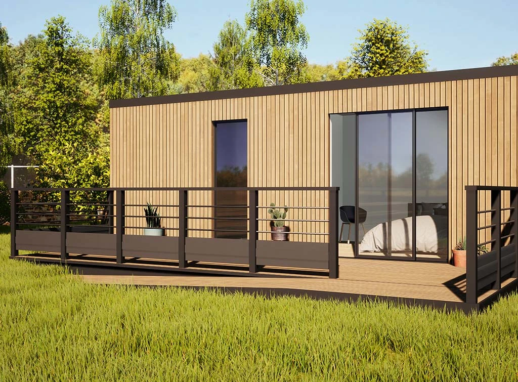 panelled garden office