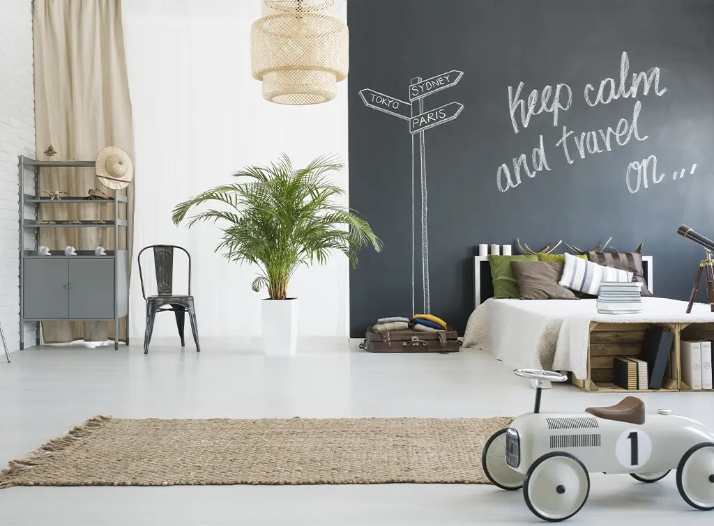 Chalkboard bedroom wall