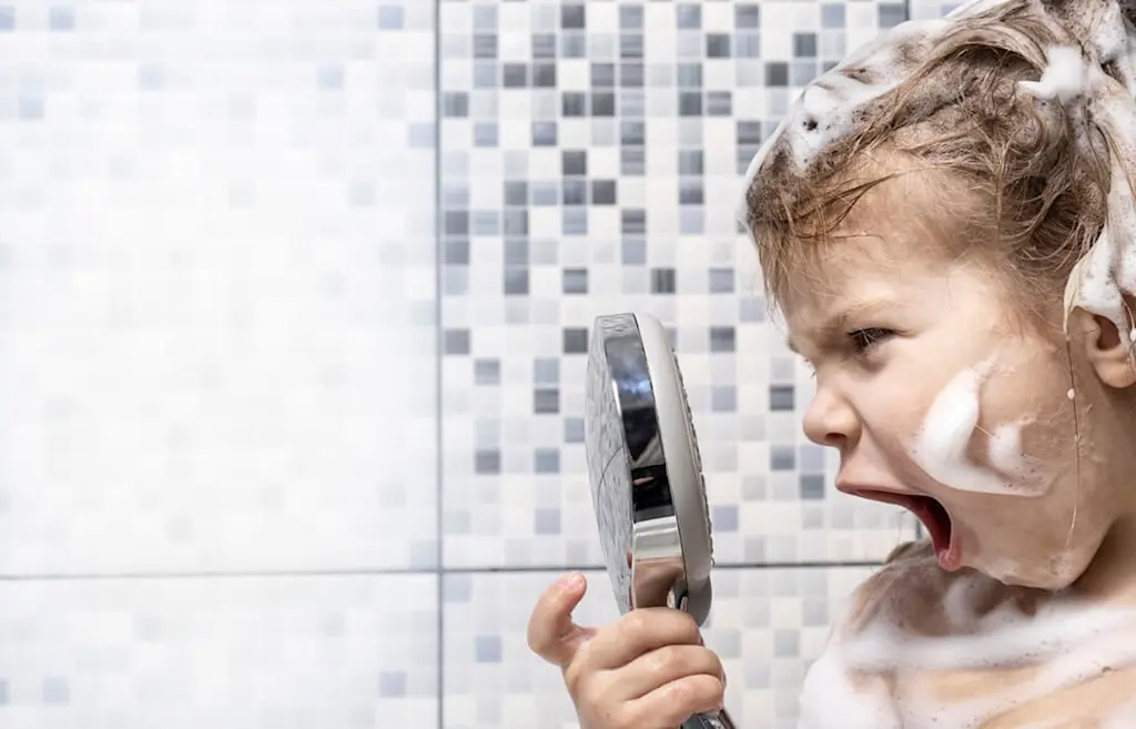 Yelling at faulty shower