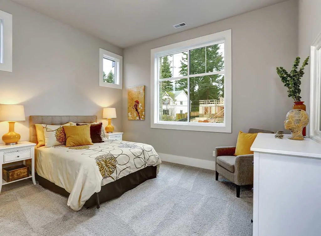 Yellow and grey bedroom ideas