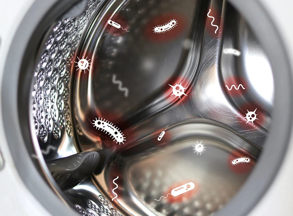 smelly drain when washing machine is on