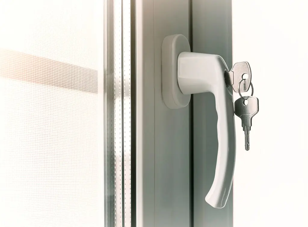 uPVC window handle lock