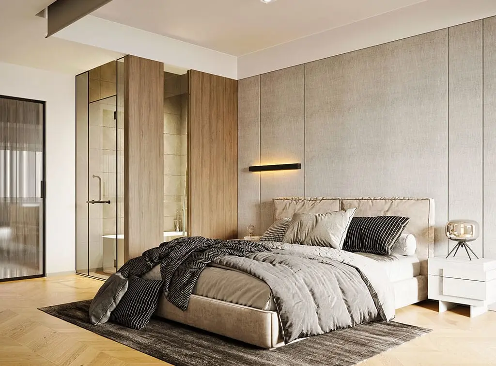 textured bedroom design