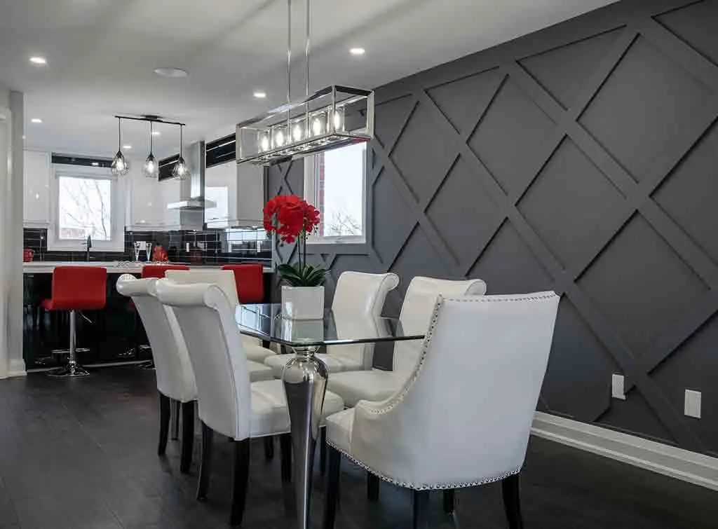 Red dining room colours