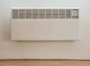 Electric heater mounted on the wall