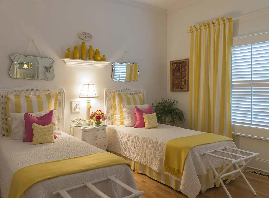 inject yellow in country bedroom ideas
