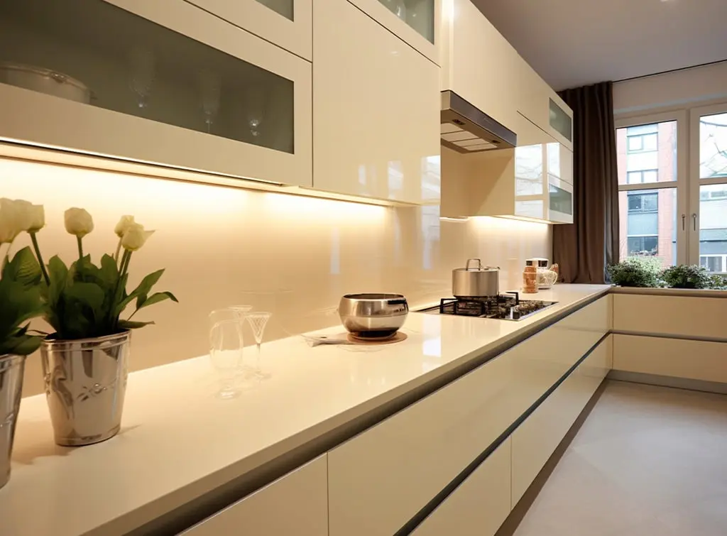 modern cream kitchen design
