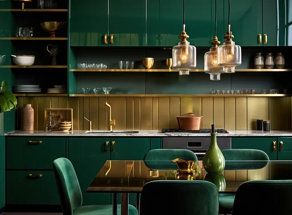 Bold dining room colours