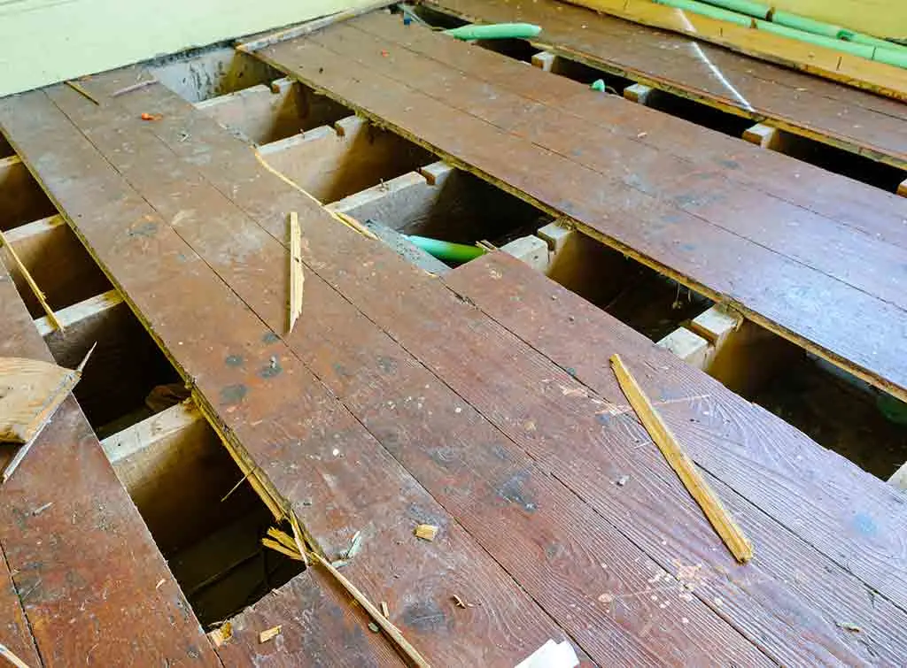 Replacing floorboards in sections