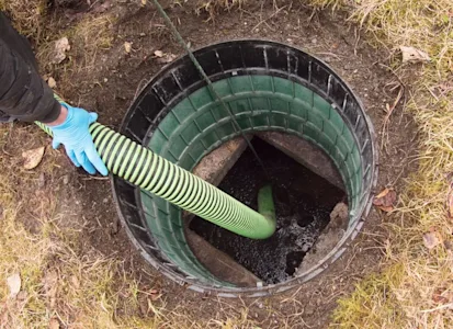 Removing waste from septic tank