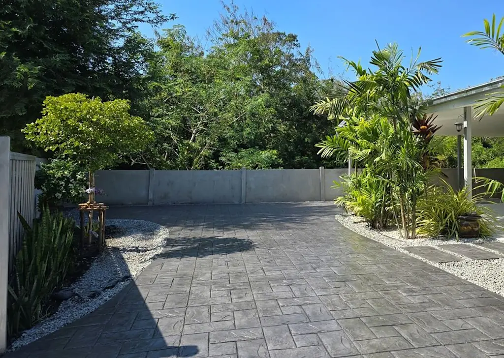 Printed concrete like block paving