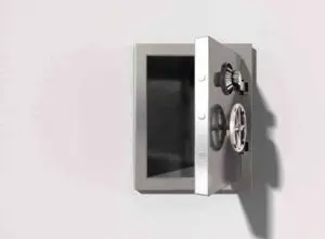 Wall safe installed