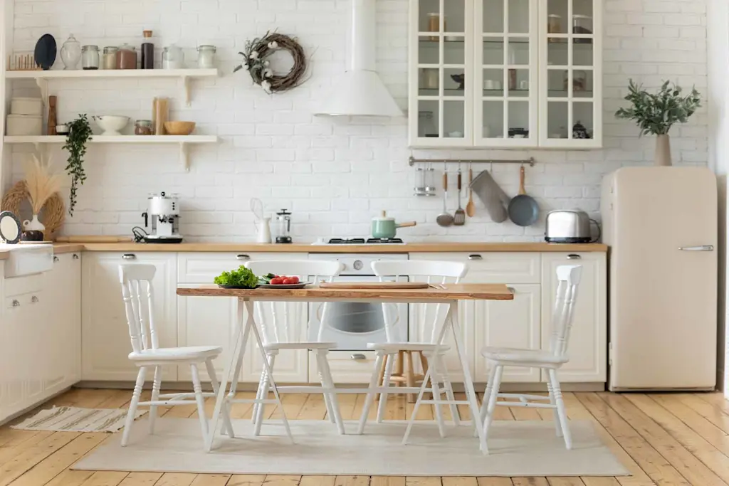 cream cottage kitchen