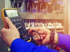 electrical safety check in progress