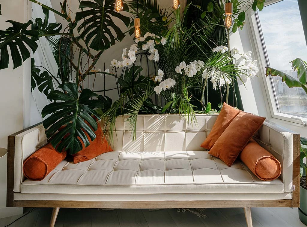 small jungle living room