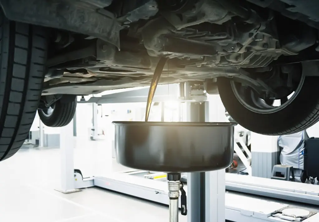 Oil change draining process