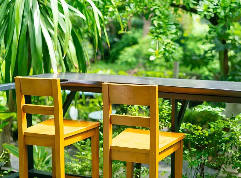 wooden bar stools