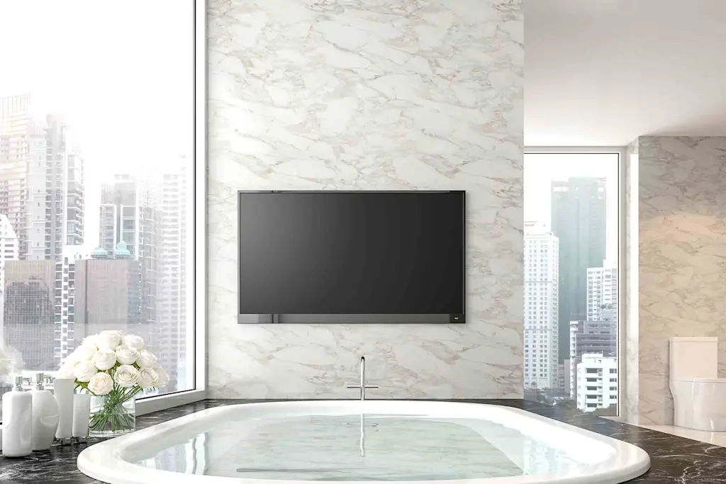 wall mounted bathroom TV