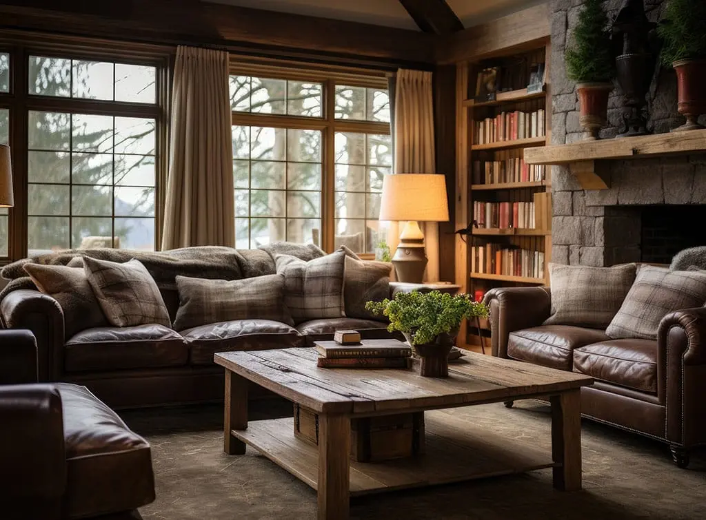 Rustic brown living room ideas