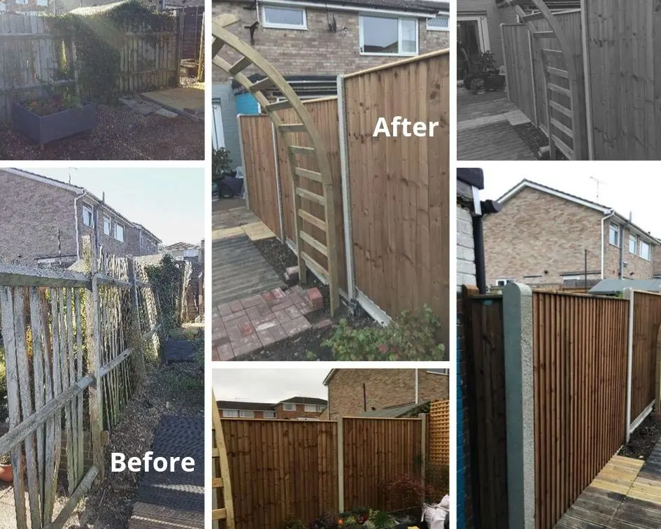 fencing installation before and after