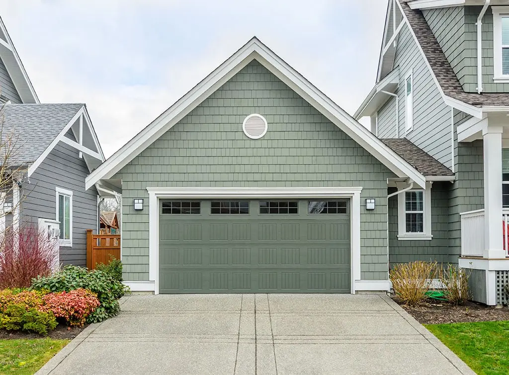 sage green garage door paint