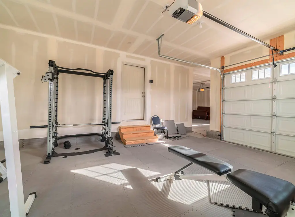 garage design ideas - home gym