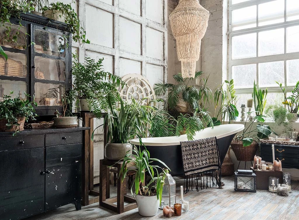 bohemian bathroom