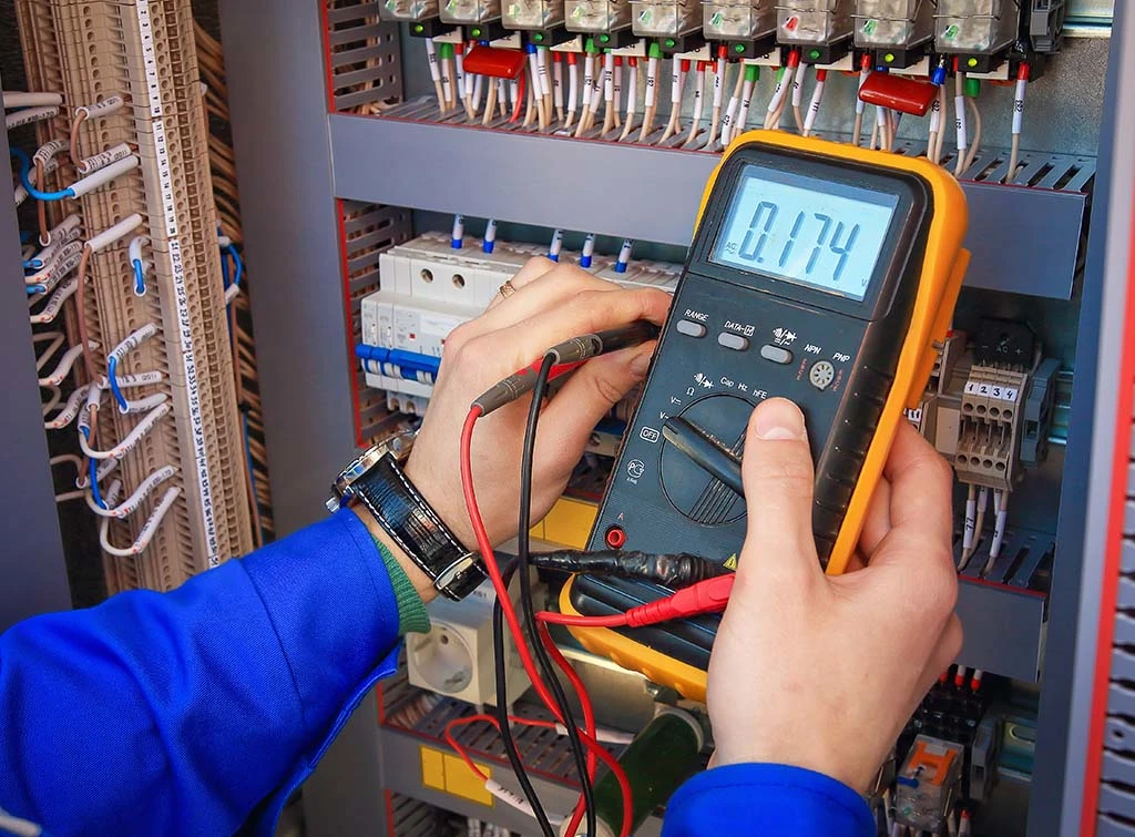 Voltage testers in use