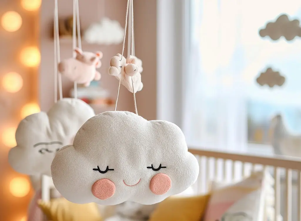 Bluey bedroom decor cloud mobile