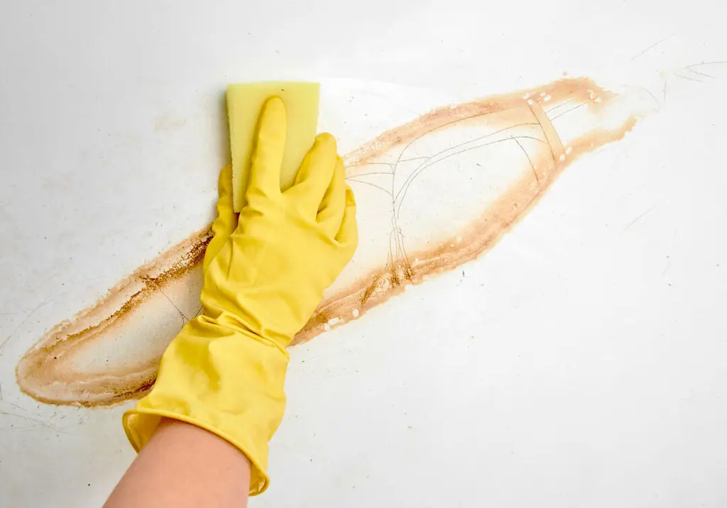 Bath re-enamelling cleaning stains 