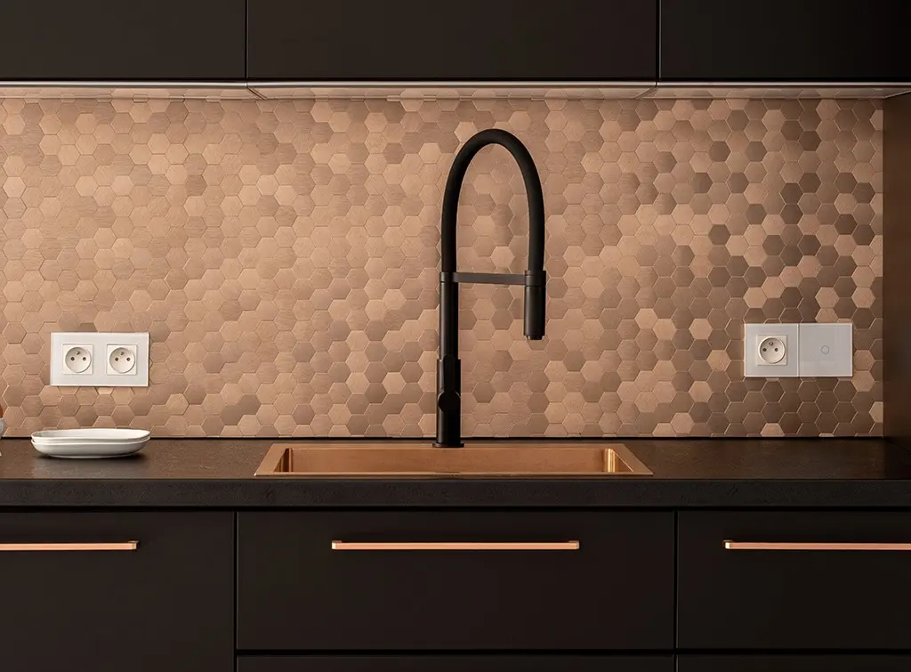 copper splashback