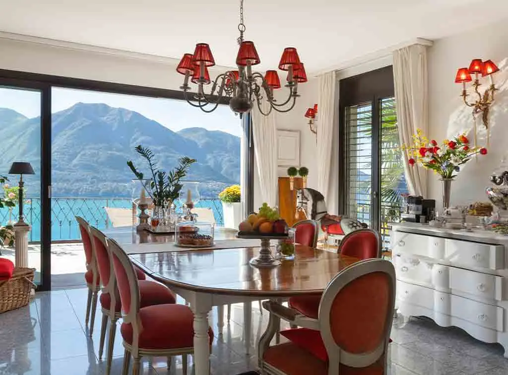 Dining room with a view