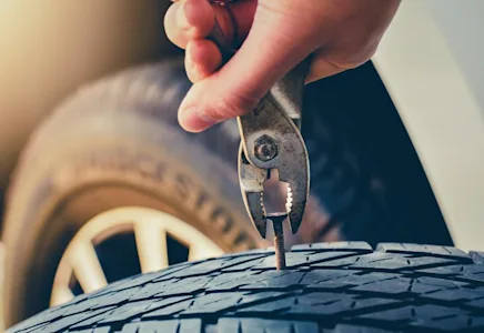 Removing nail from tyre